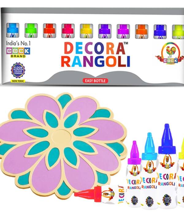 11 Inches (1) - Big Lilly X 10 Easy Bottle Rangoli