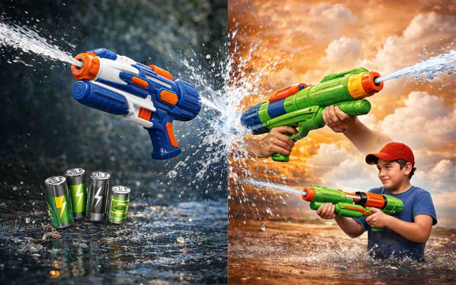 Battery Powered vs Manual Pump Water Guns